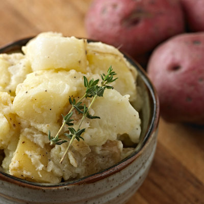 Mashed Potatoes with herb on top